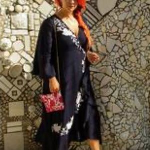 Brand New Wrap Embroidered Maxi Dress